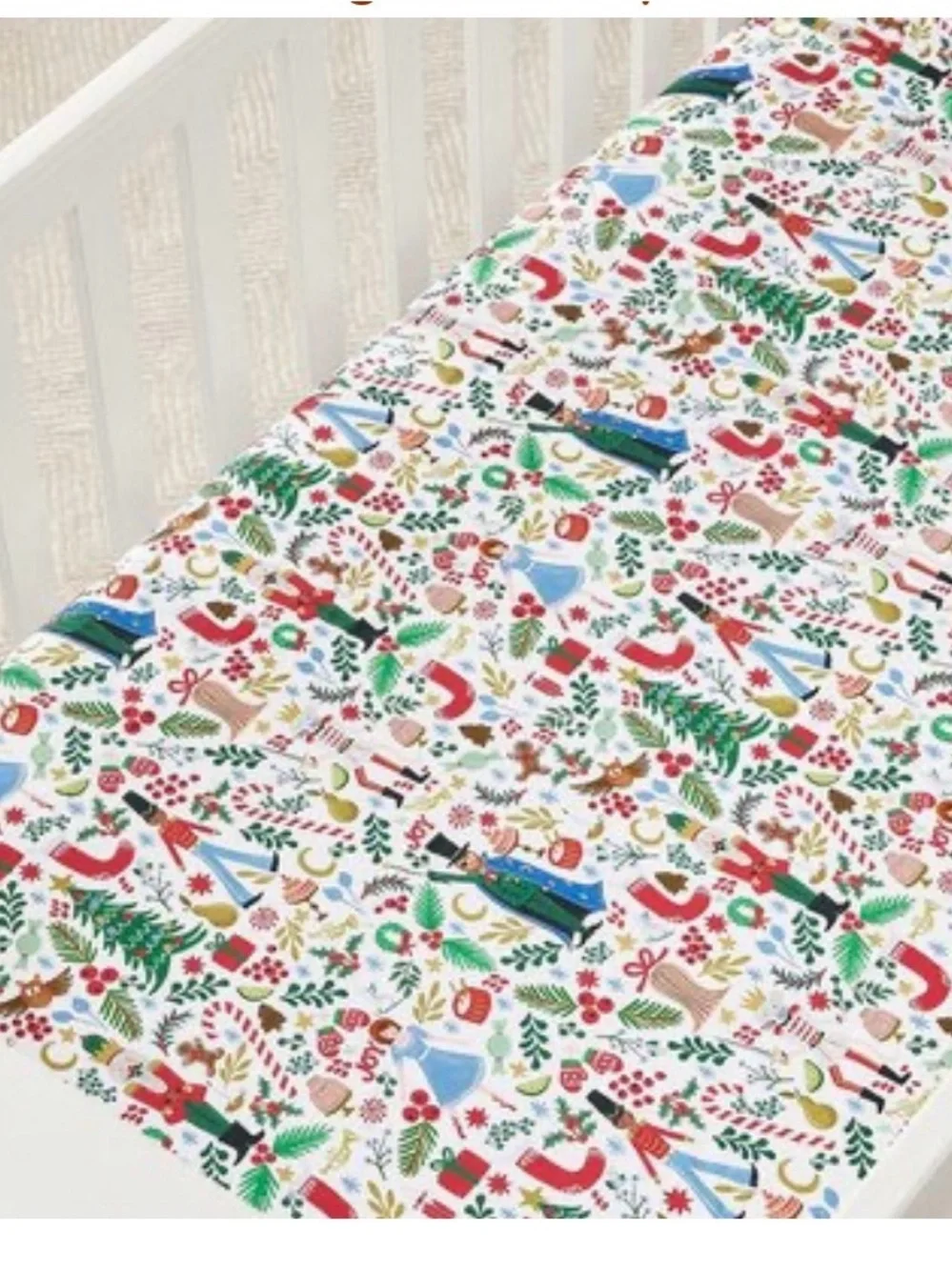 Rifle Paper Co. for Pottery Barn Kids. Nutcracker Fitted Crib Sheet